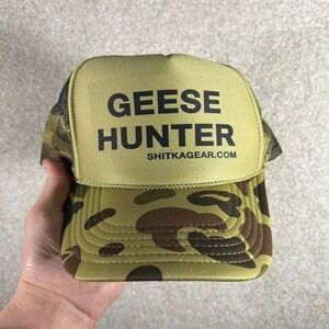 Vintage Geese Hunter duck camo mesh trucker SnapBack hat cap Otto
